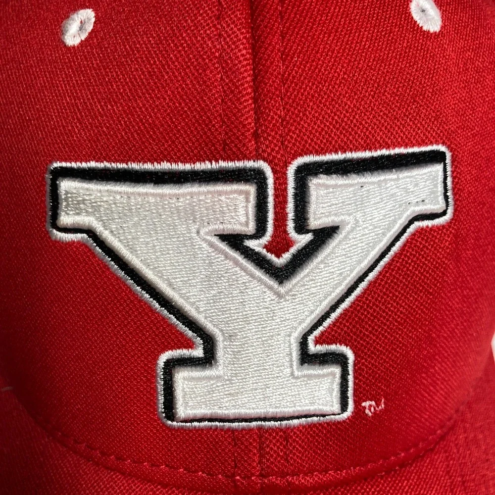 Youngstown State University Penguins Cap Hat Adult Fitted 6 7/8  Red Embroidered